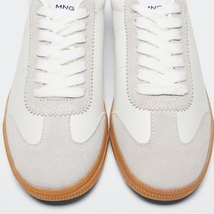 Panels leather sneakers
